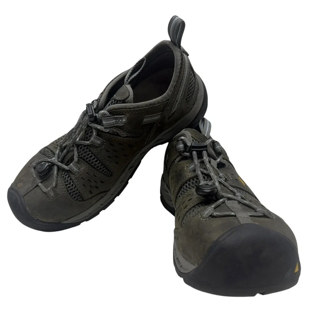 KEEN Utility Steel Toe Work Shoes Men's US 8.5 Wide‎ Gray Safety Shoes ASTM